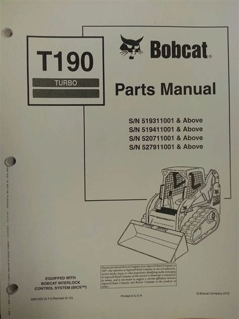 t190 bobcat manual